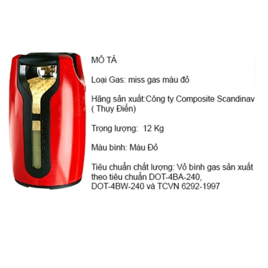 Bình Gas Chất Liệu Composite Chống Cháy Nổ – An Toàn Tuyệt Đối, Tiết Kiệm Tối Đa